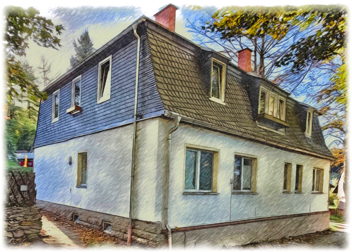 Blick auf das Kastanienhaus
